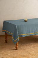 Linen Yellow Lace Tablecloth