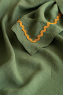 Linen Yellow Lace Tablecloth