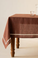 Linen Natural Lace Tablecloth