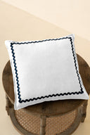 Linen Blue Lace Cushion Cover