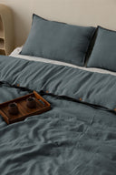 Linen Black Needled Duvet Cover