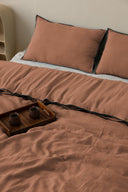 Linen Black Needled Duvet Cover