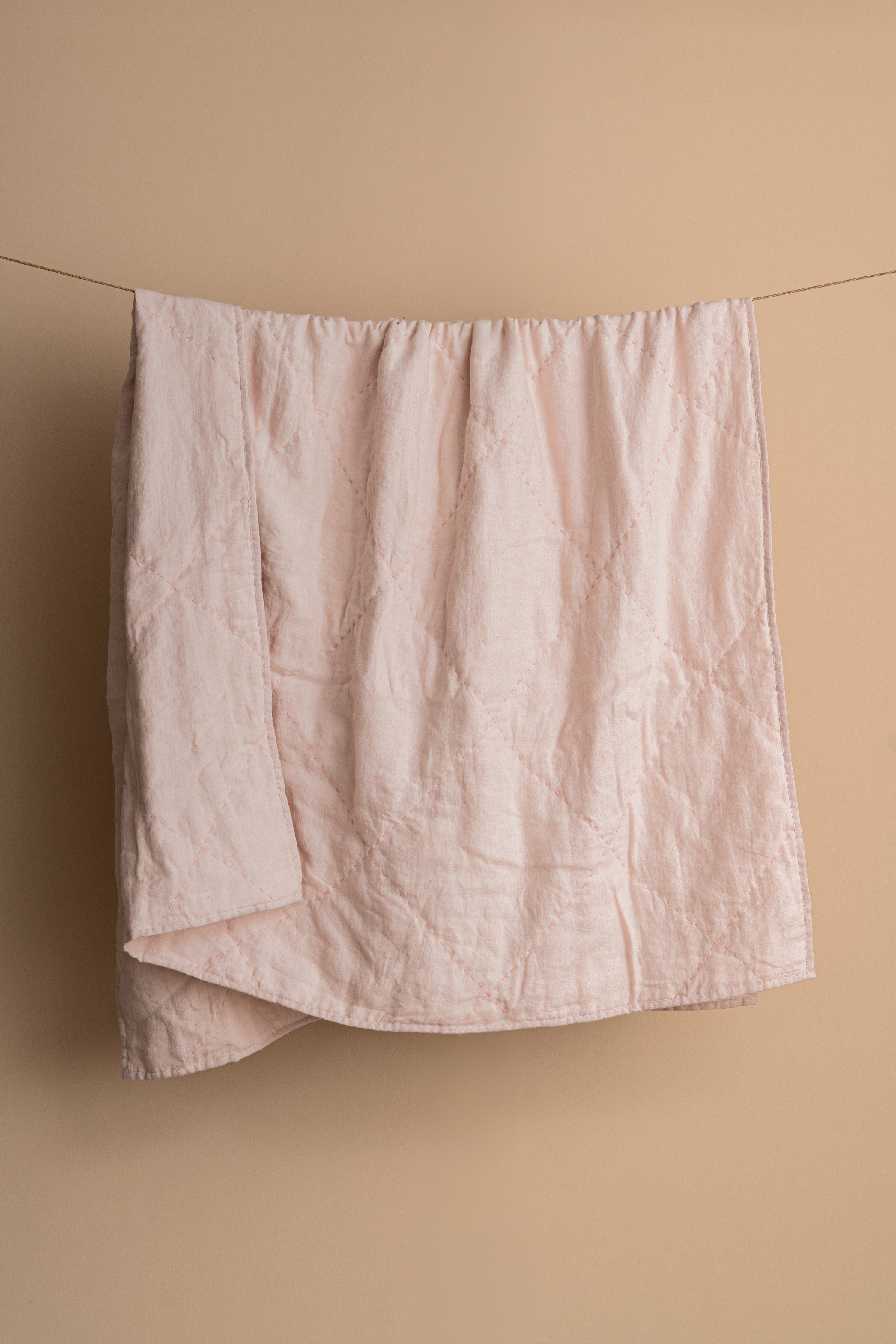Linen Monotone Hand Quilted Quilt