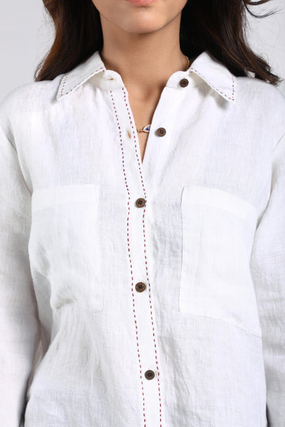 Linen Cedar Long Shirt