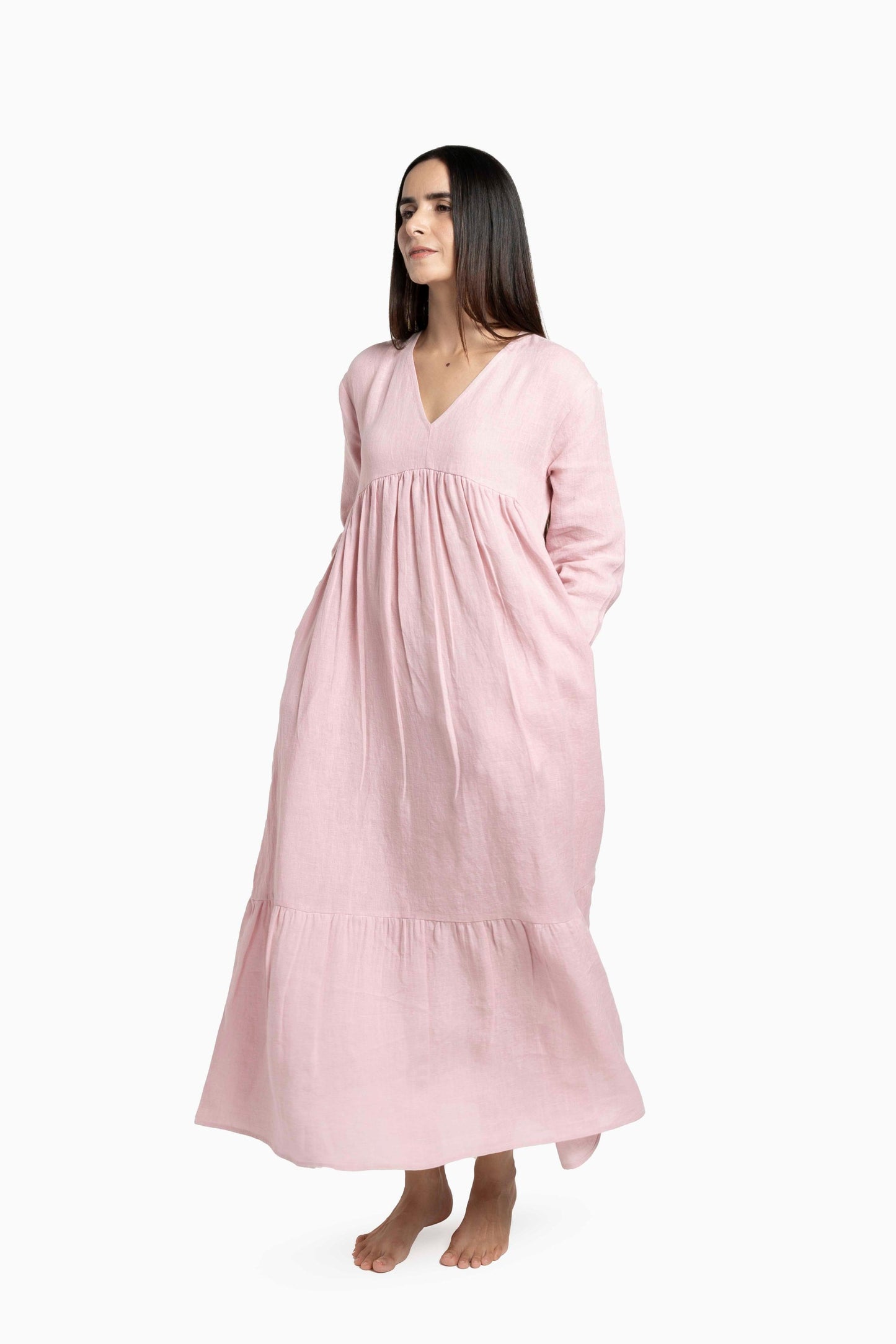 Linen Harbor Maxi Dress