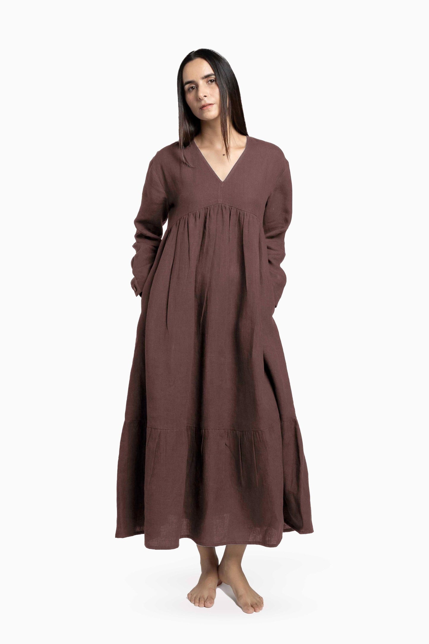 Linen Harbor Maxi Dress