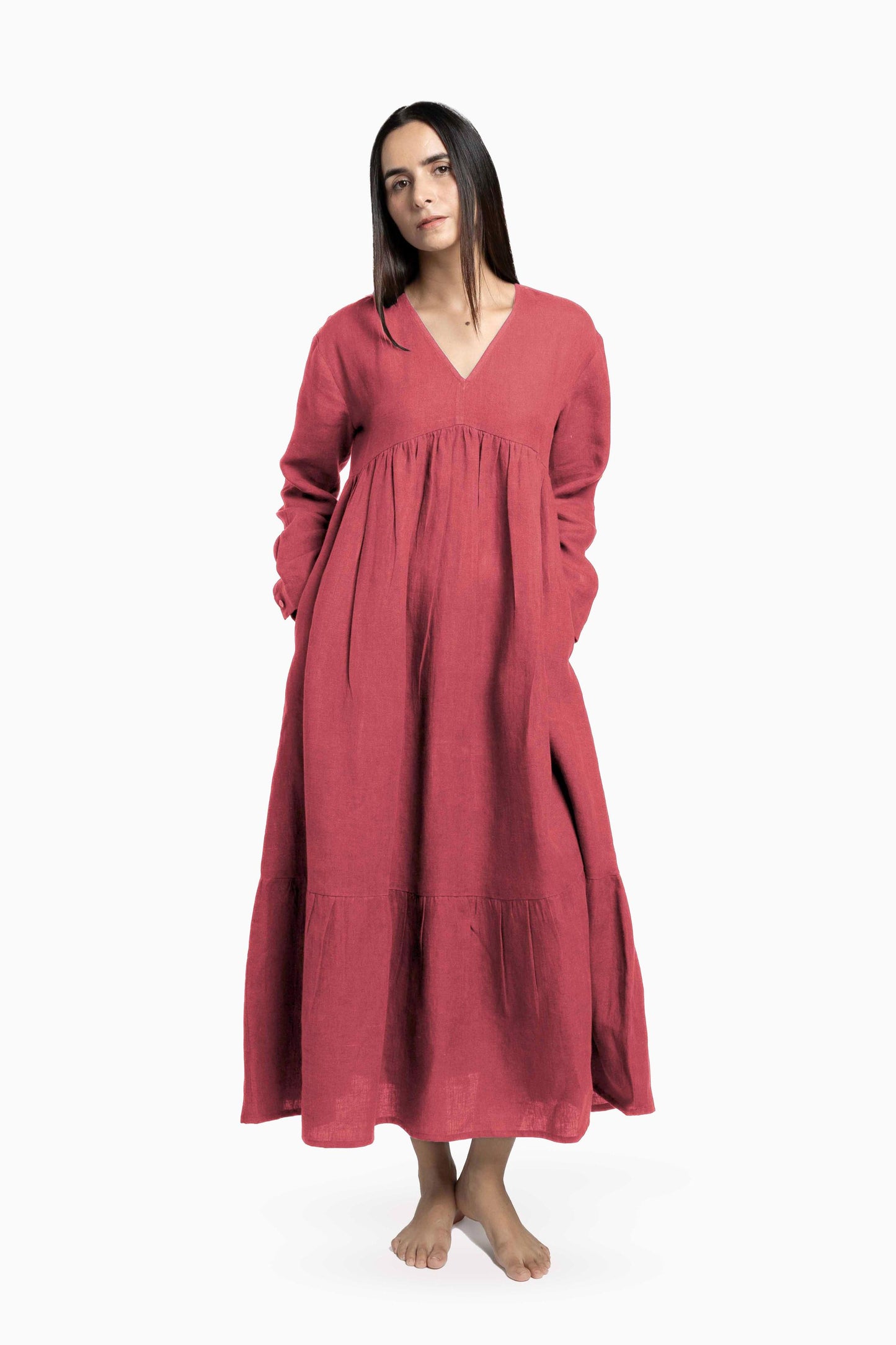 Linen Harbor Maxi Dress