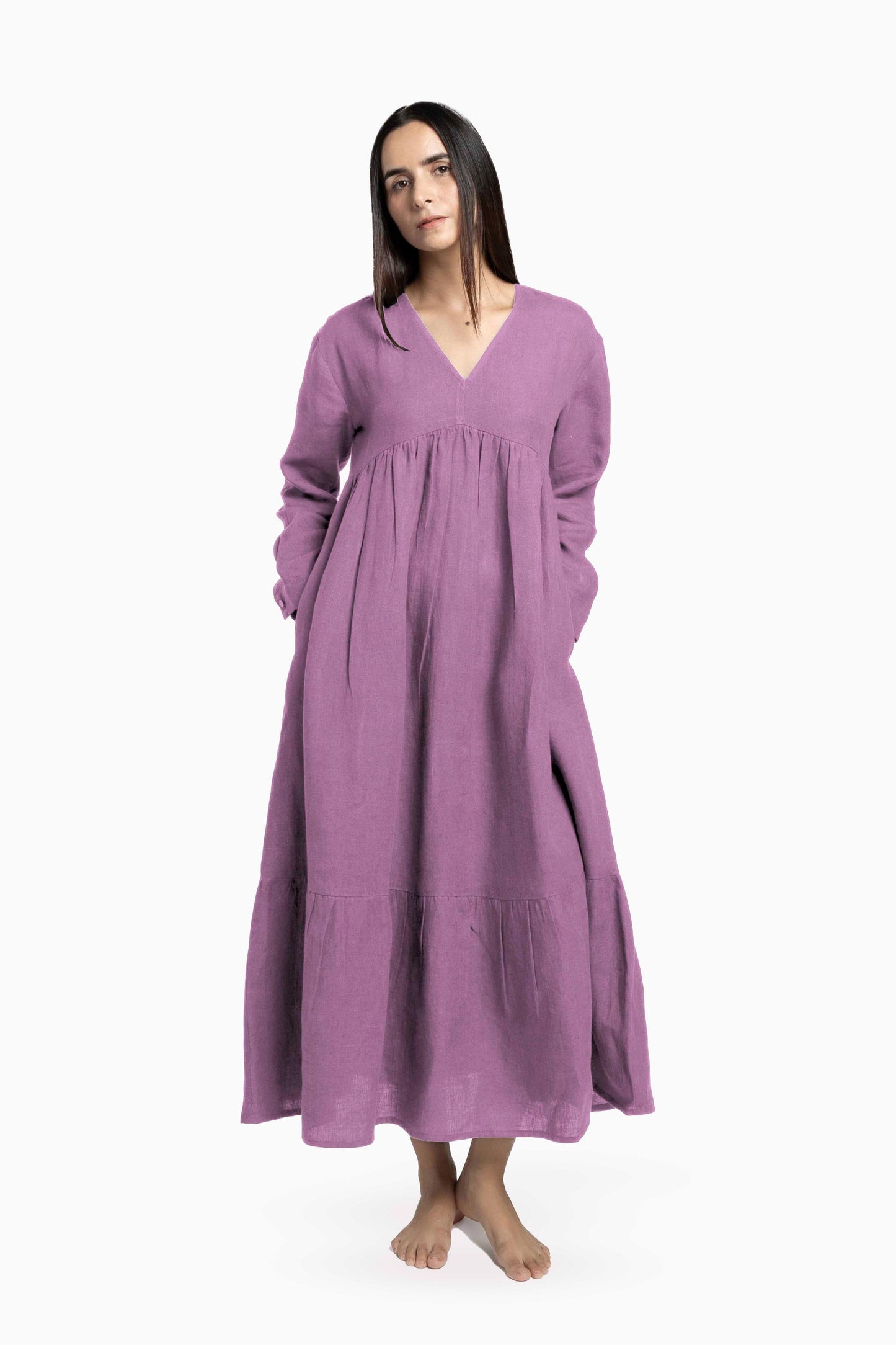 Linen Harbor Maxi Dress