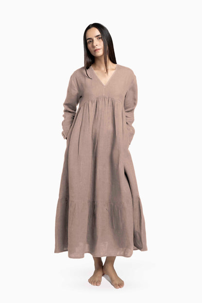 Linen Harbor Maxi Dress