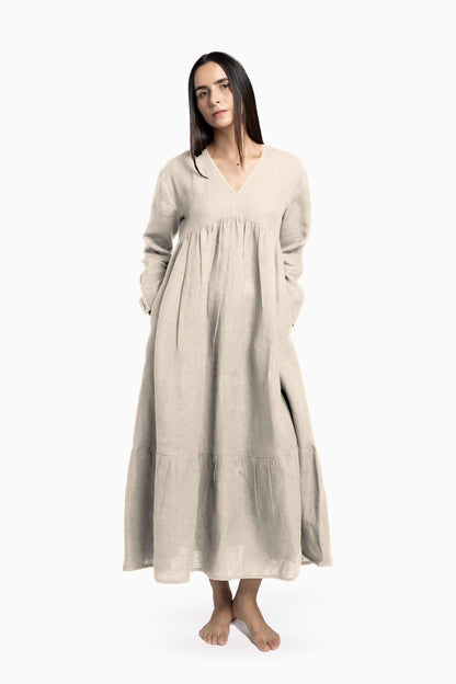 Linen Harbor Maxi Dress