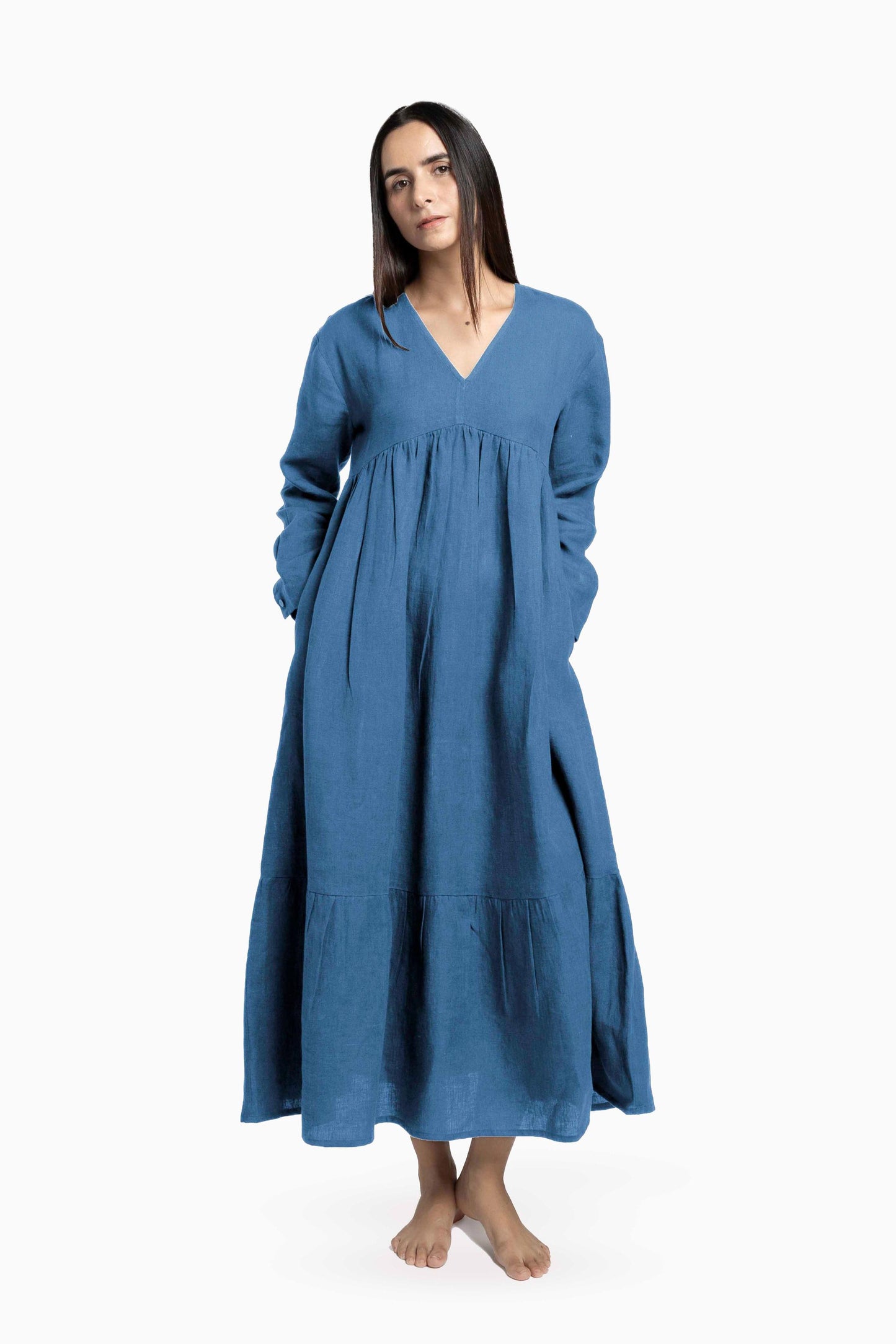 Linen Harbor Maxi Dress