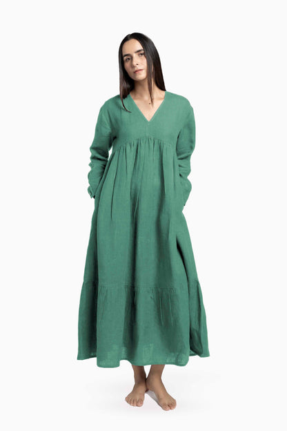 Linen Harbor Maxi Dress