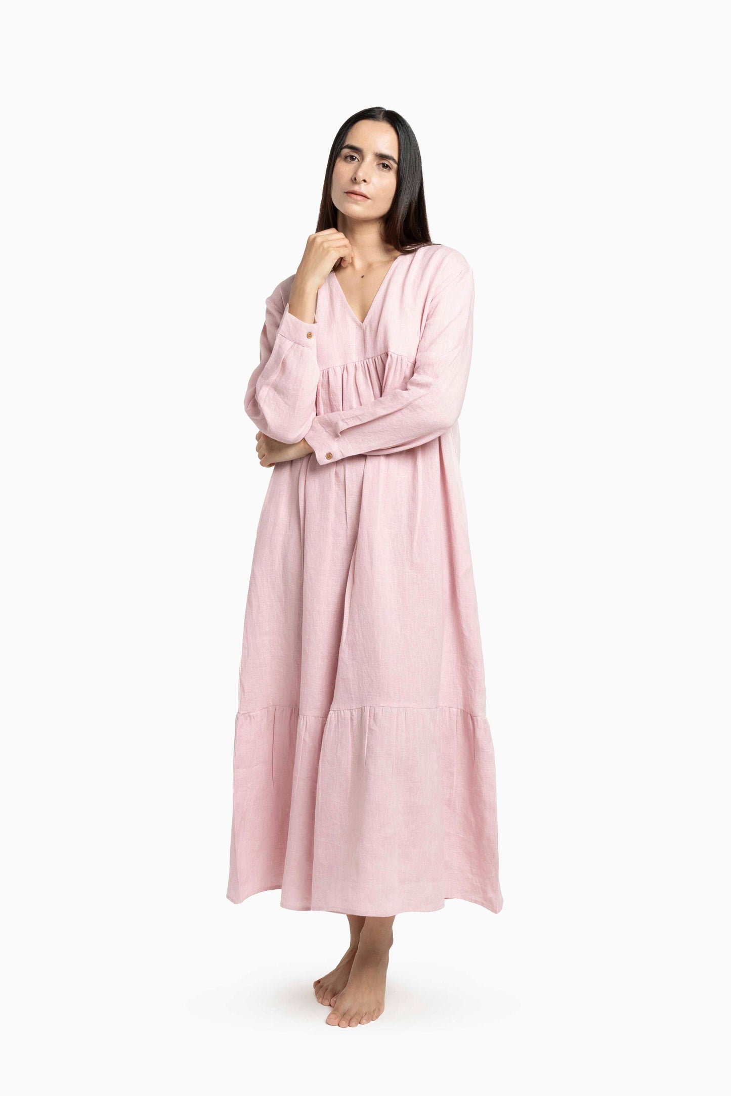 Linen Harbor Maxi Dress