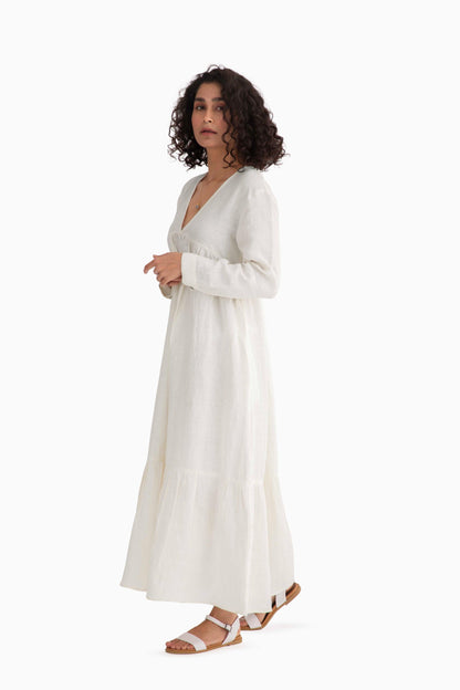 Linen Harbor Maxi Dress