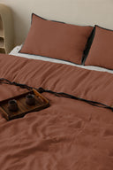 Linen Black Needled Duvet Cover