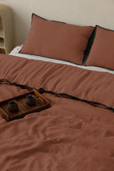 Linen Black Needled Duvet Cover