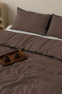 Linen Black Needled Duvet Cover