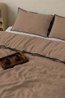 Linen Black Needled Duvet Cover