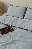 Linen Black Needled Duvet Cover