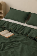 Linen Fringe Me Kantha Duvet Cover