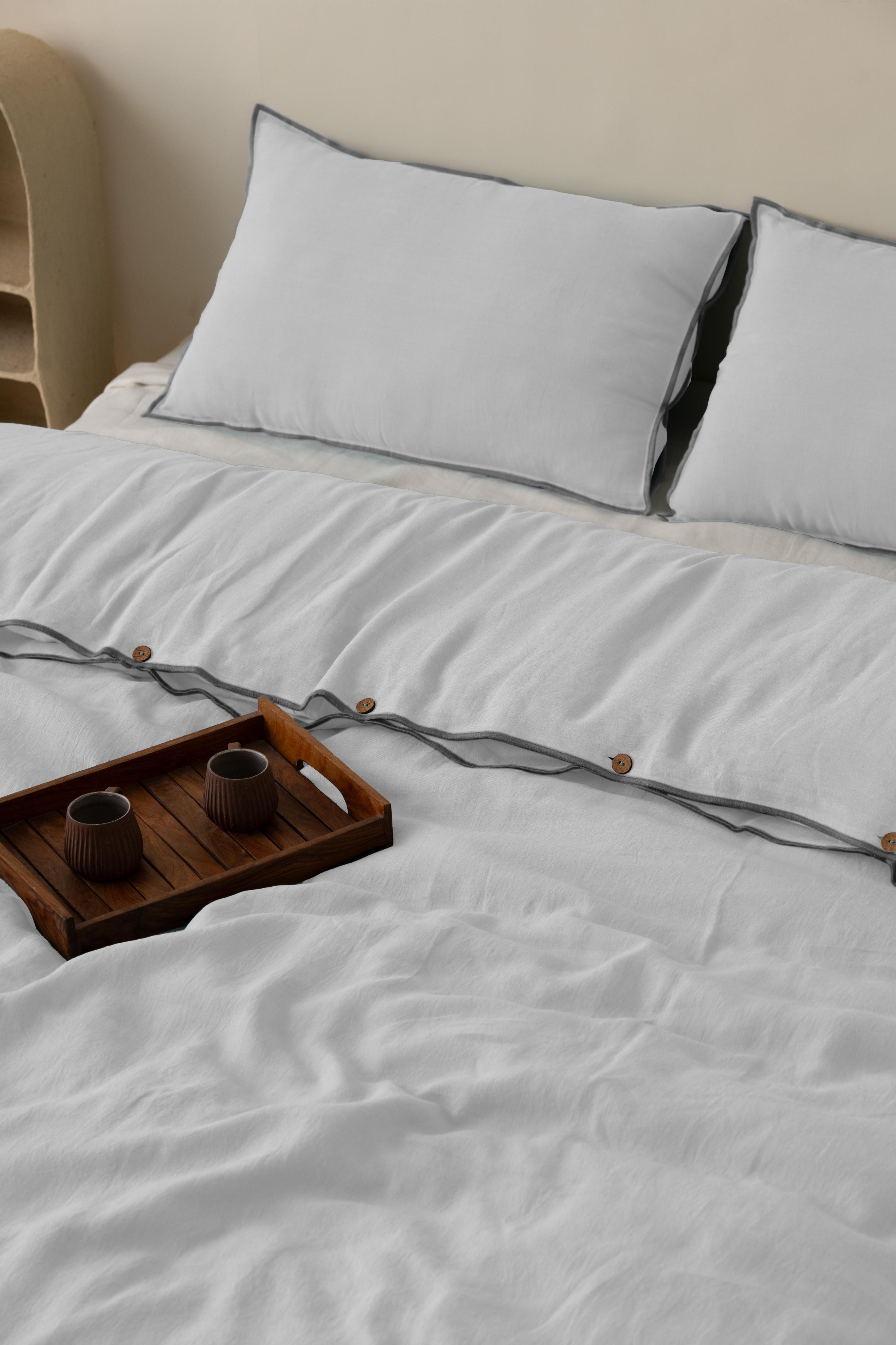 Linen Grey Needled Duvet Cover