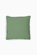 Linen Fringe Me Kantha Cushion Cover