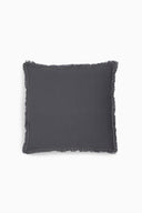 Linen Fringe Me Kantha Cushion Cover