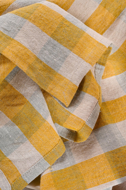 Linen Clara Napkin Set-Mustard Clara