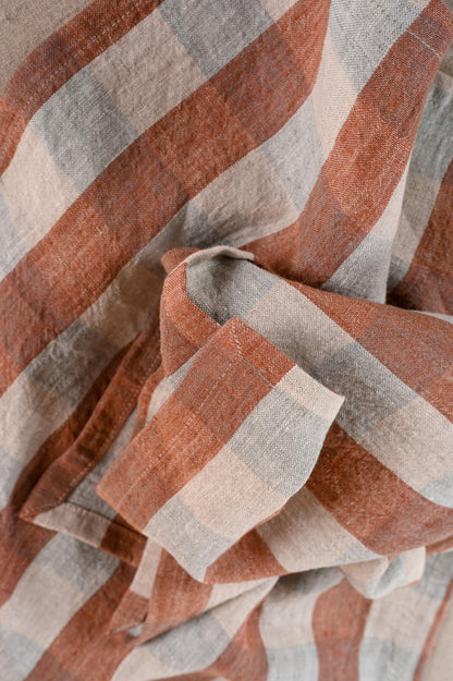 Linen Clara Napkin Set-Terracotta Clara