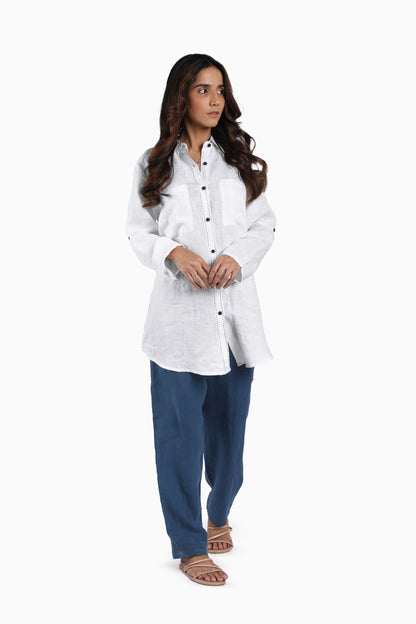 Linen Cedar Long Shirt