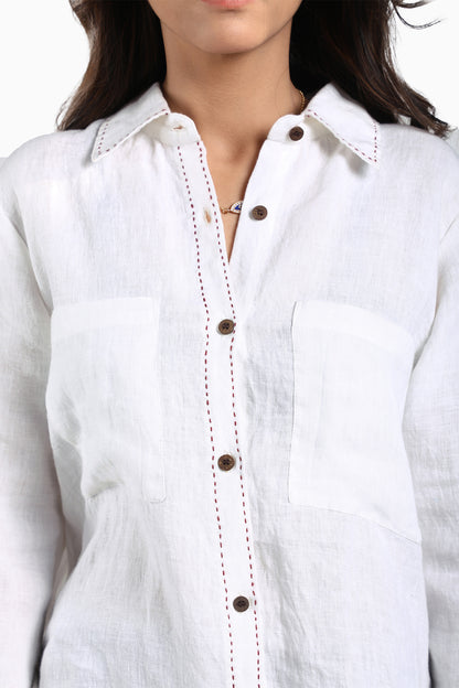 Linen Cedar Long Shirt