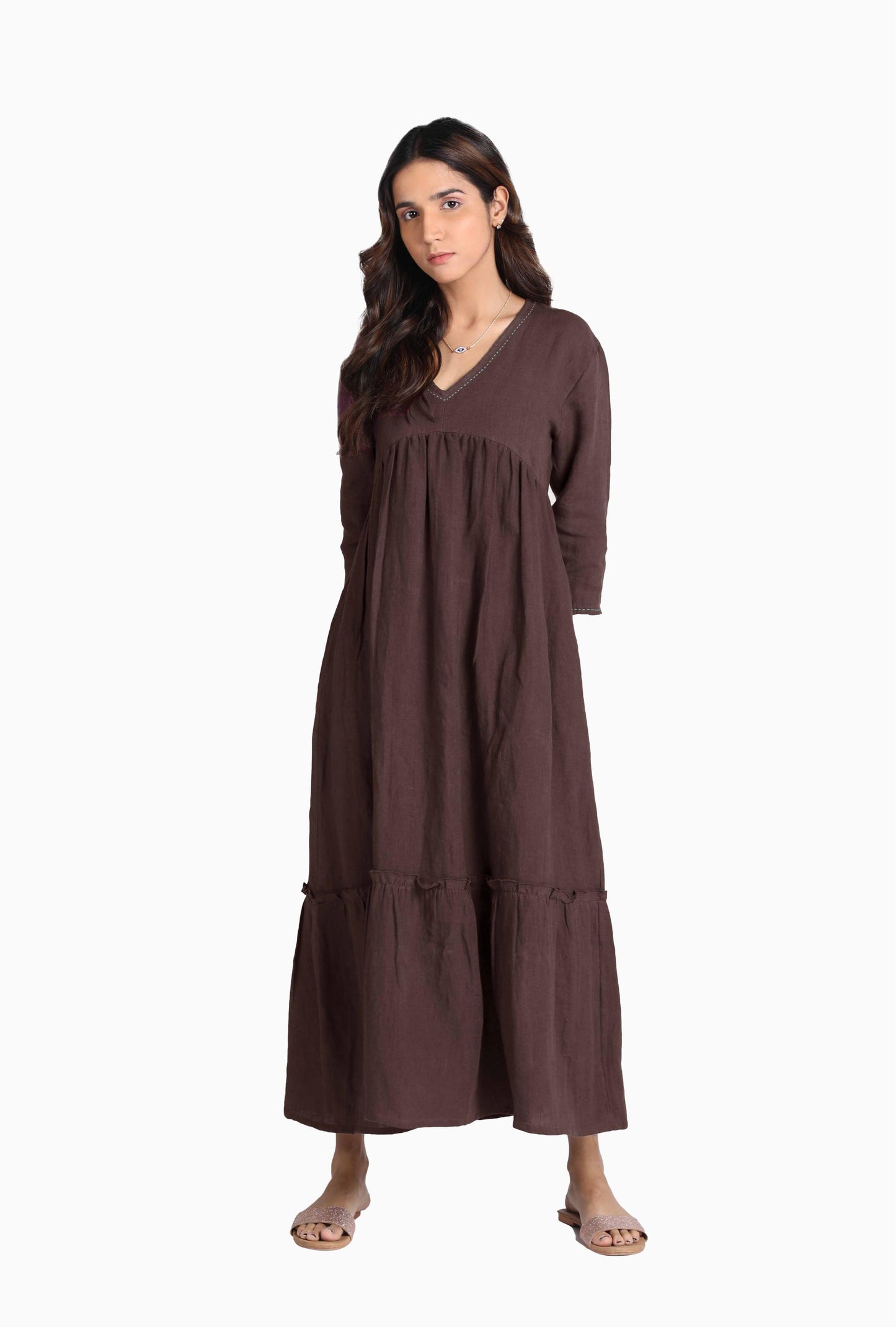 Linen Twilight Maxi Dress