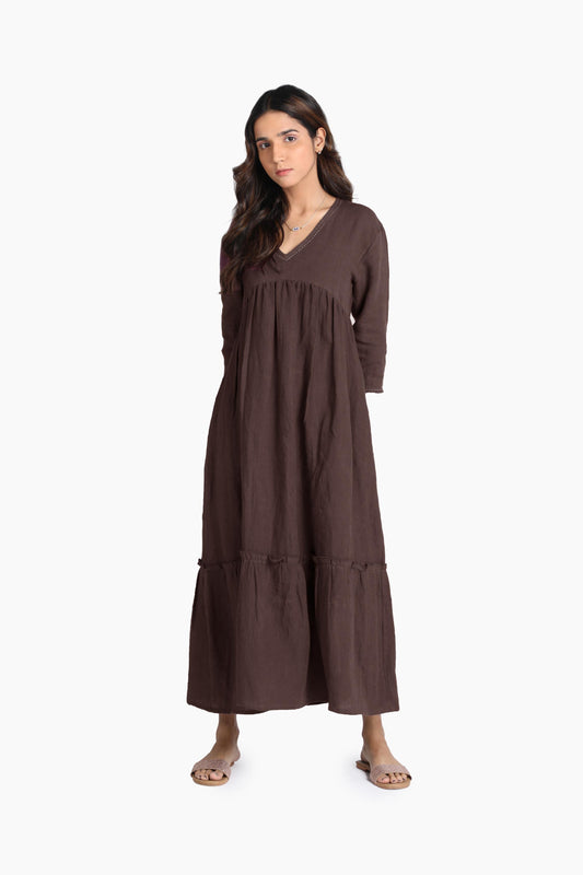 Linen Twilight Maxi Dress