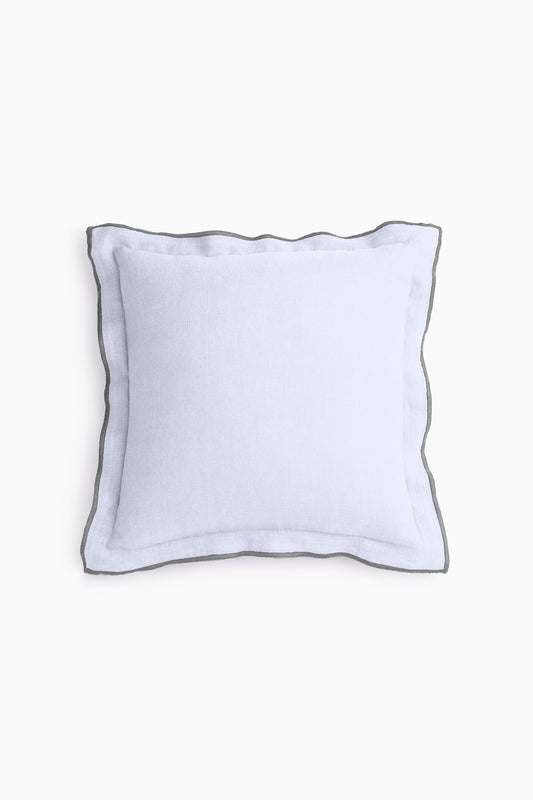 Linen Grey Needled Cushion Cover-Vanilla Sky