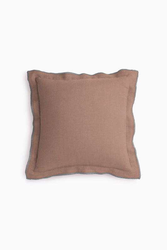 Linen Grey Needled Cushion Cover-Sandy Beige