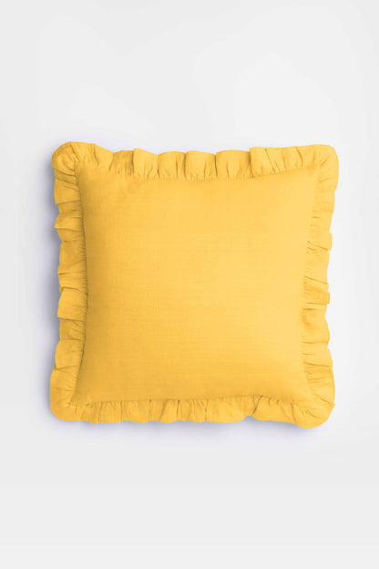 Linen Ruffle Medley Cushion Cover