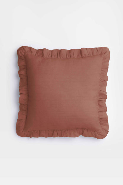 Linen Ruffle Medley Cushion Cover