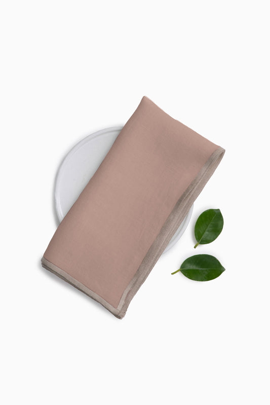 Linen Natural Needled Napkin Set-Sandy Beige