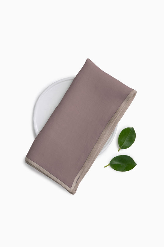 Linen Natural Needled Napkin Set-Caramel Brown