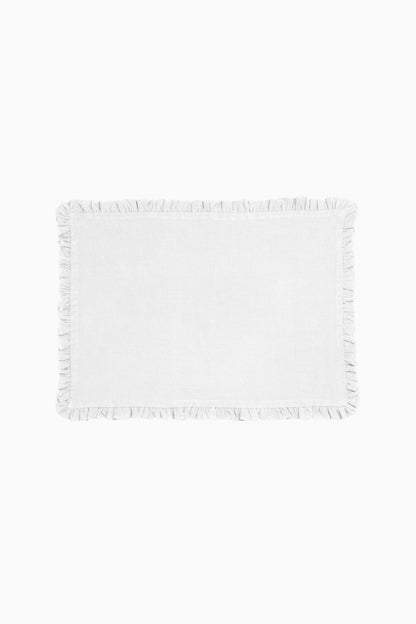 Linen Ruffle Medley Placemat Set-Dusty Gold