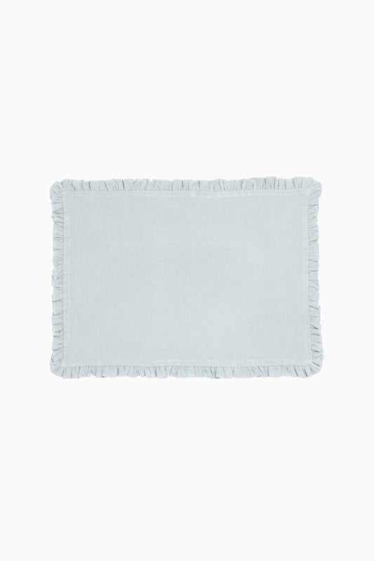 Linen Ruffle Medley Placemat Set-Vanilla Sky