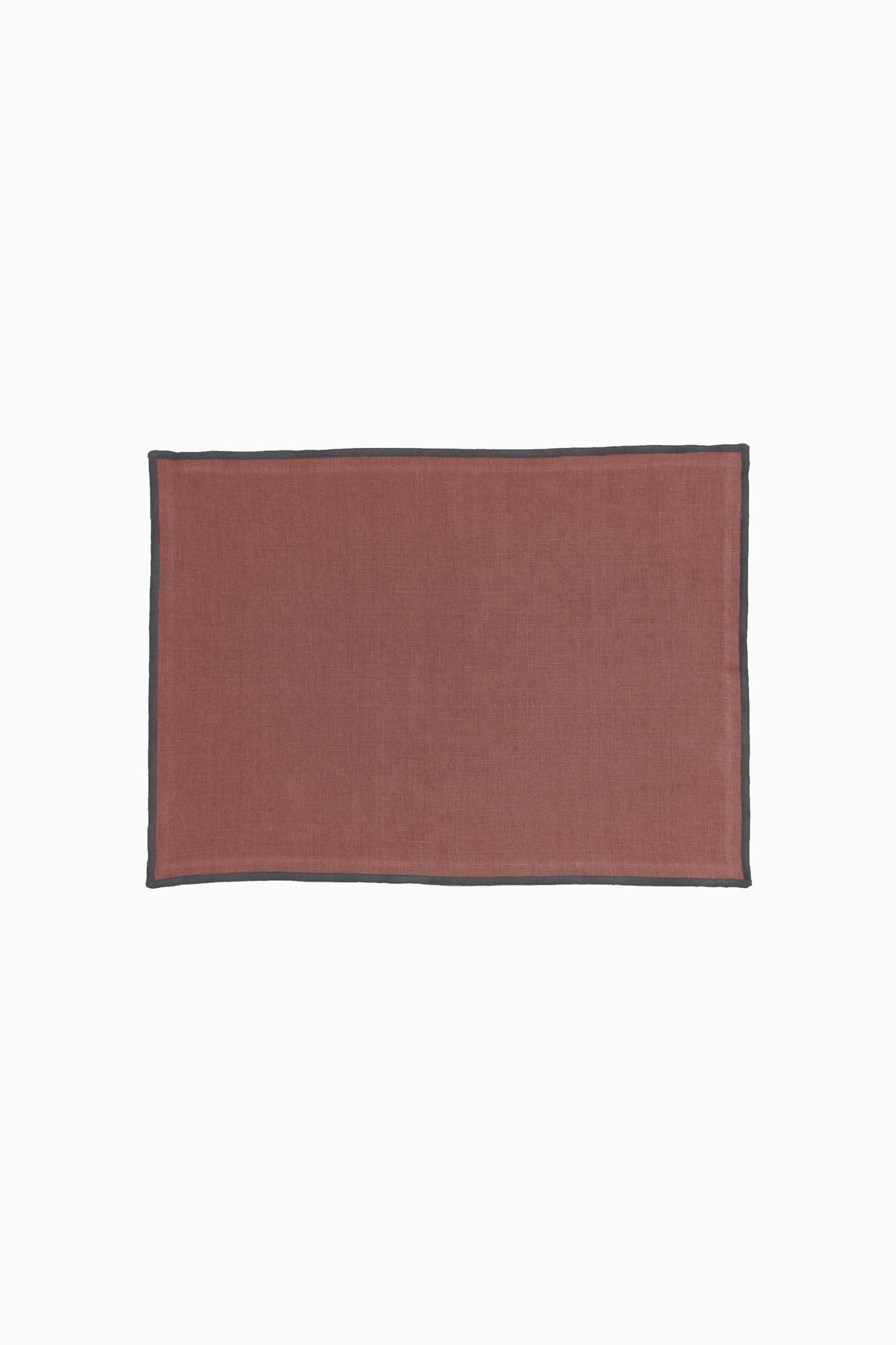 Linen Black Needled Placemat Set-Blackberry Wine