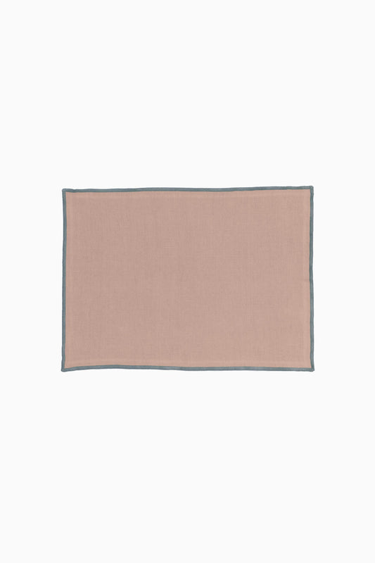 Linen Grey Needled Placemat Set-Sandy Beige