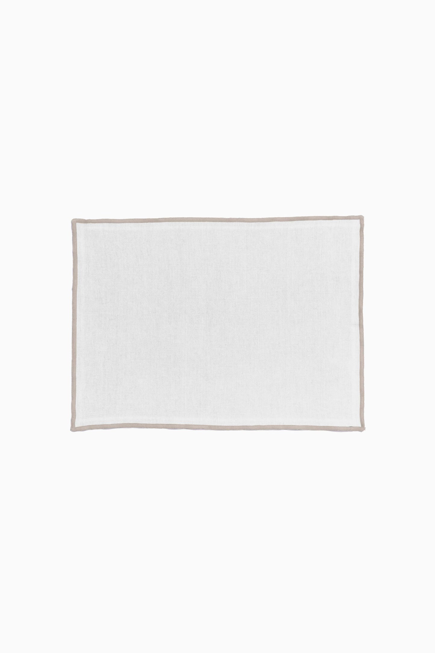 Linen Natural Needled Placemat Set-Vanilla Sky