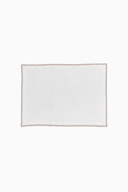 Linen Natural Needled Placemat Set-Vanilla Sky