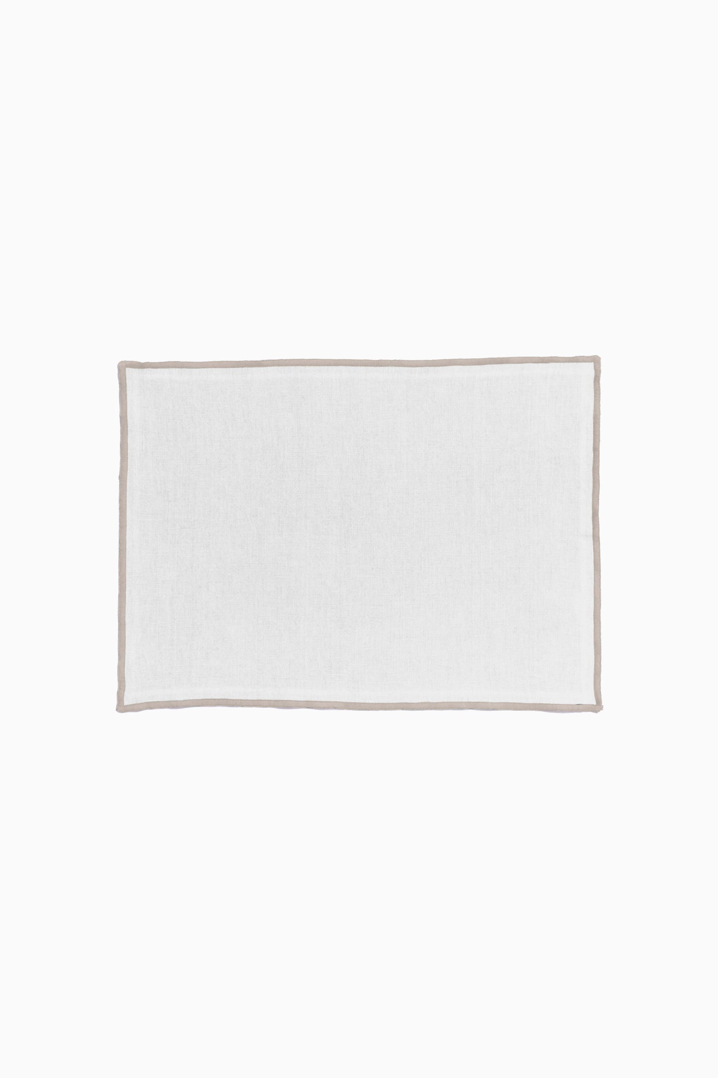 Linen Natural Needled Placemat Set-Cinnamon Brown