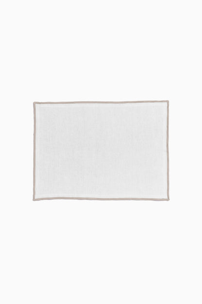 Linen Natural Needled Placemat Set-Cinnamon Brown