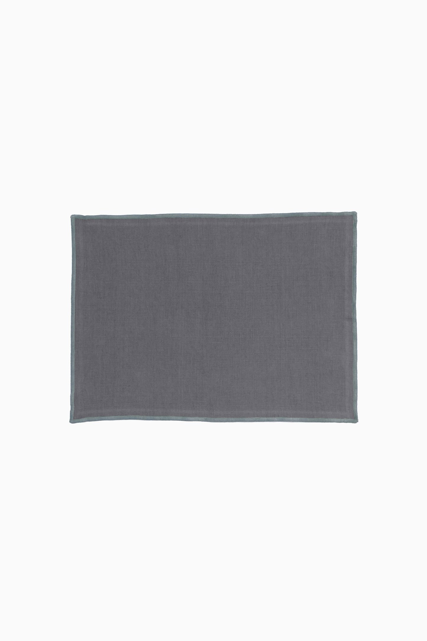 Linen Grey Needled Placemat Set-Charcoal Grey