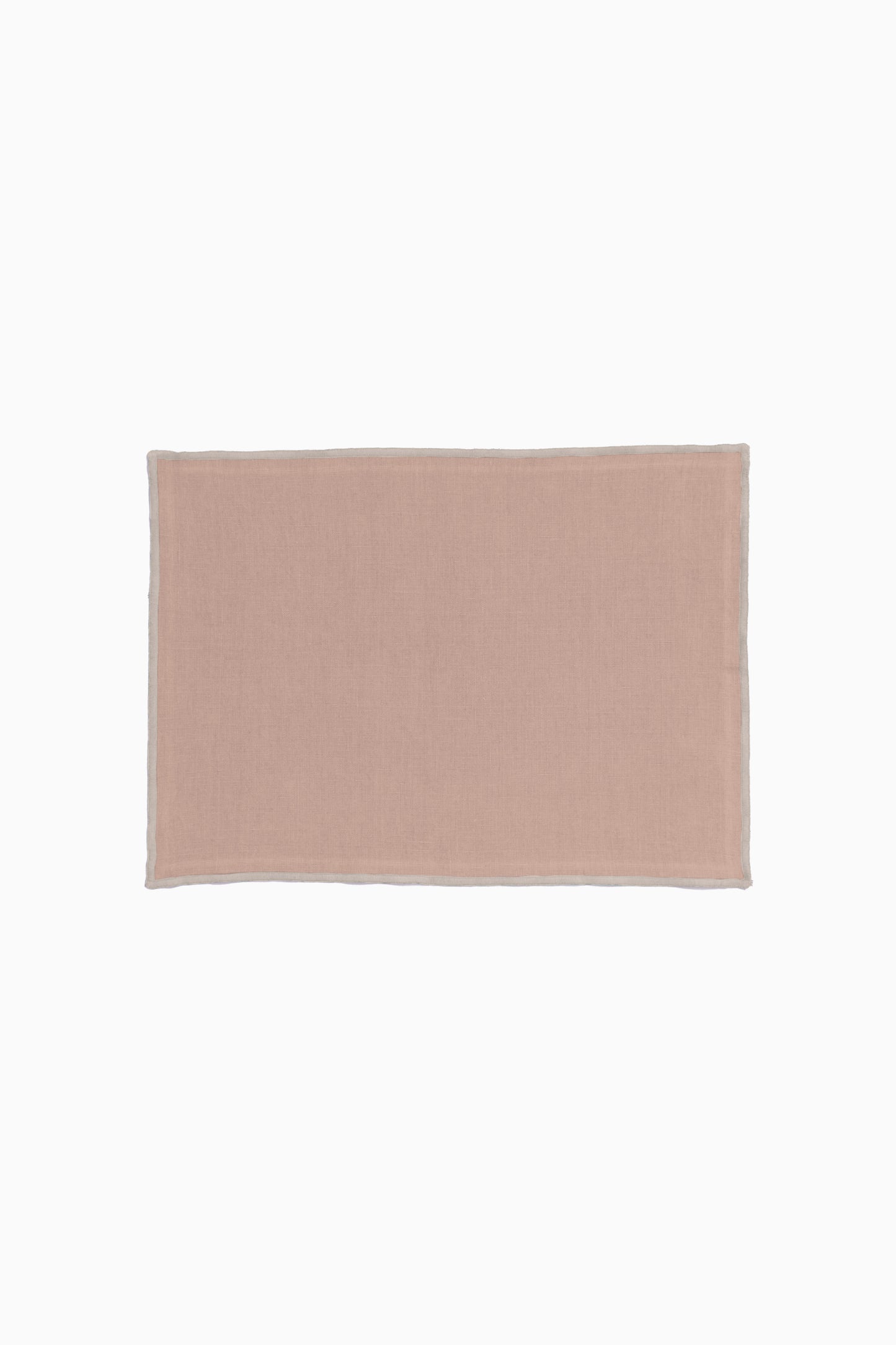 Linen Natural Needled Placemat Set-Cinnamon Brown