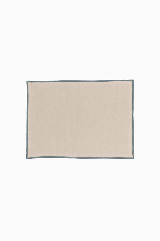 Linen Grey Needled Placemat Set-Oatmeal